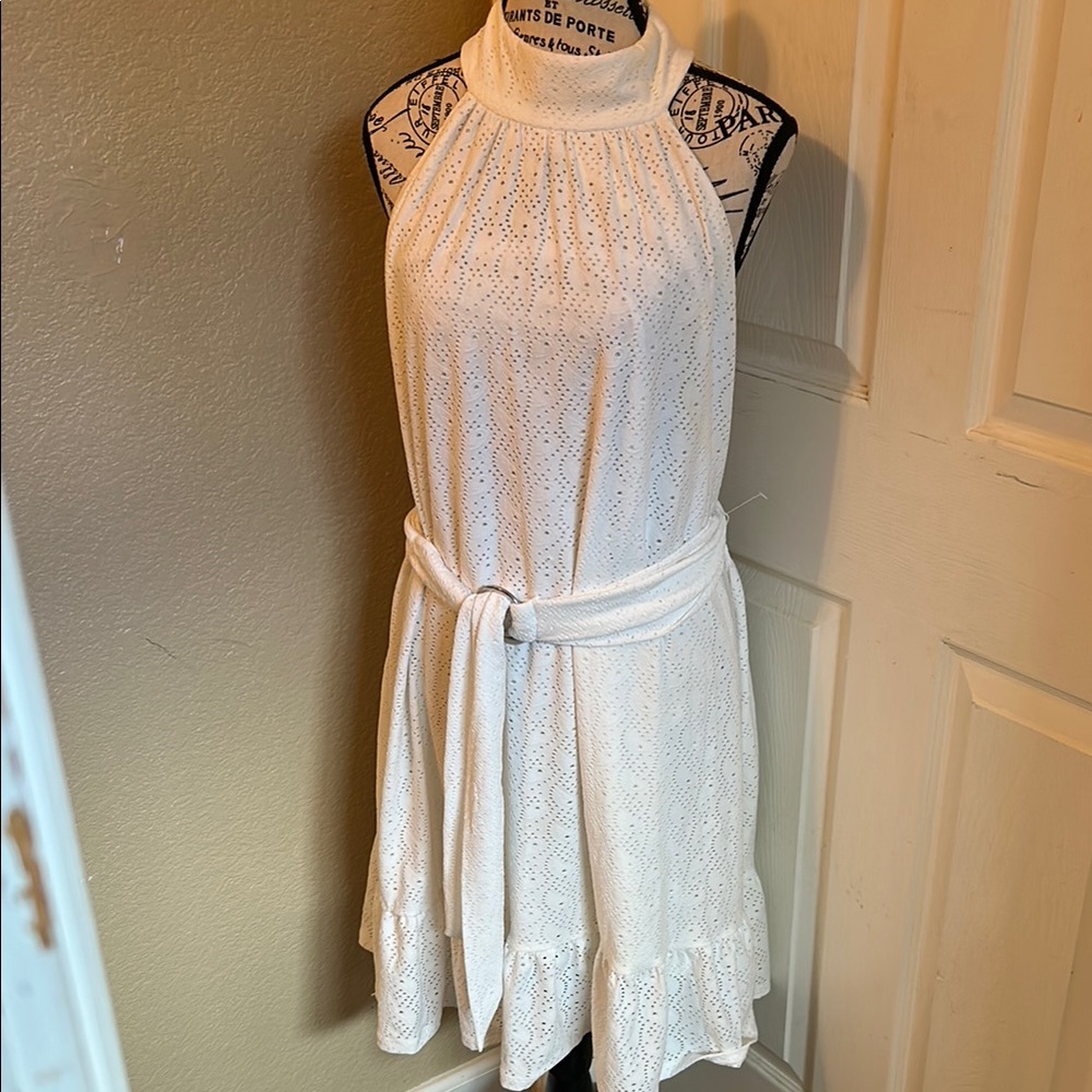 Michael Kors White Eyelet Mini Dress